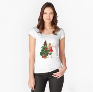 Greetings Fairy Lovers This Is Holly's Magical Fairy Tale Christmas™ Fitted Scoop T Shirt