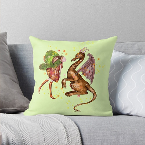 desta fairy throw pillow