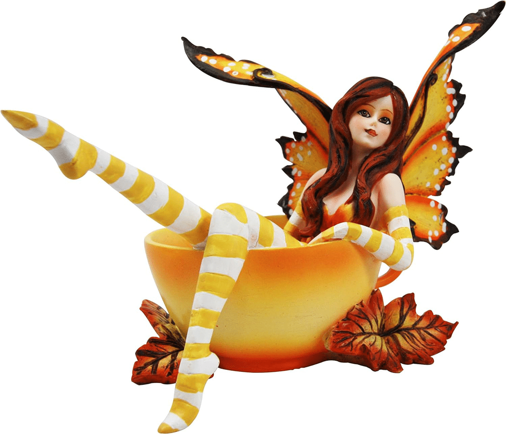 autumn fall pumpkin spice teacup fairy