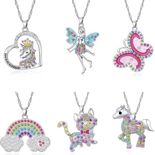 unicorn and fairy gifts dainty necklace 6 pc