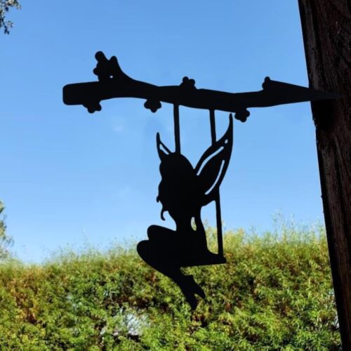 chrox metal fairy fairy yard art fairy with a key