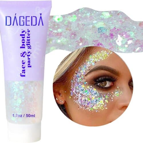 dageda body glitter gel, face glitter body gel sequins shimmer