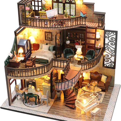 lannso diy adorable dollhouse miniature kit