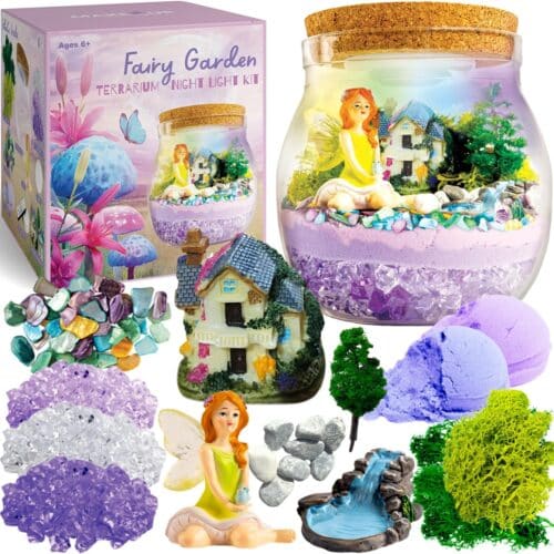 make it up fairy garden light up terrarium kit