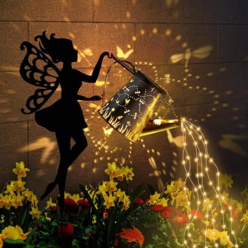 chrox metal fairy fairy yard art fairy with a key