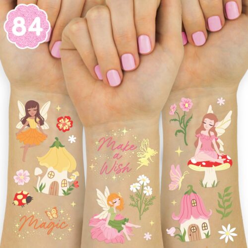 xo, fetti woodland fairy temporary tattoos 84 foil styles
