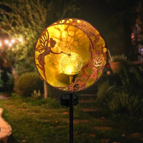 moon star stake, metal sculpture for your yard