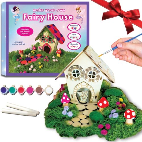 wooden fairy house craft kit for kids
