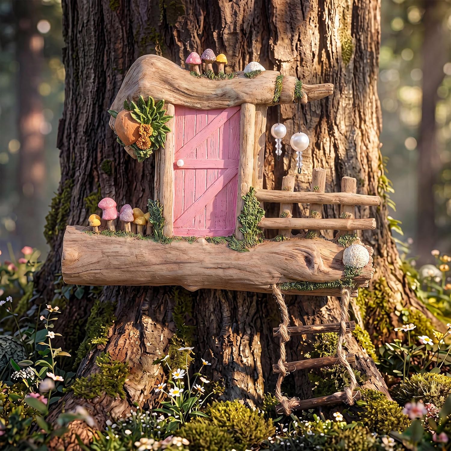 sliner beautiful pink fairy door for trees
