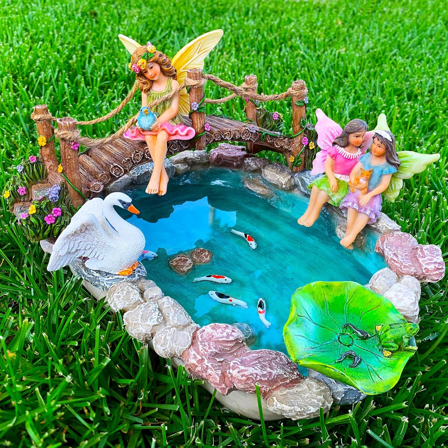fish pond & bridge