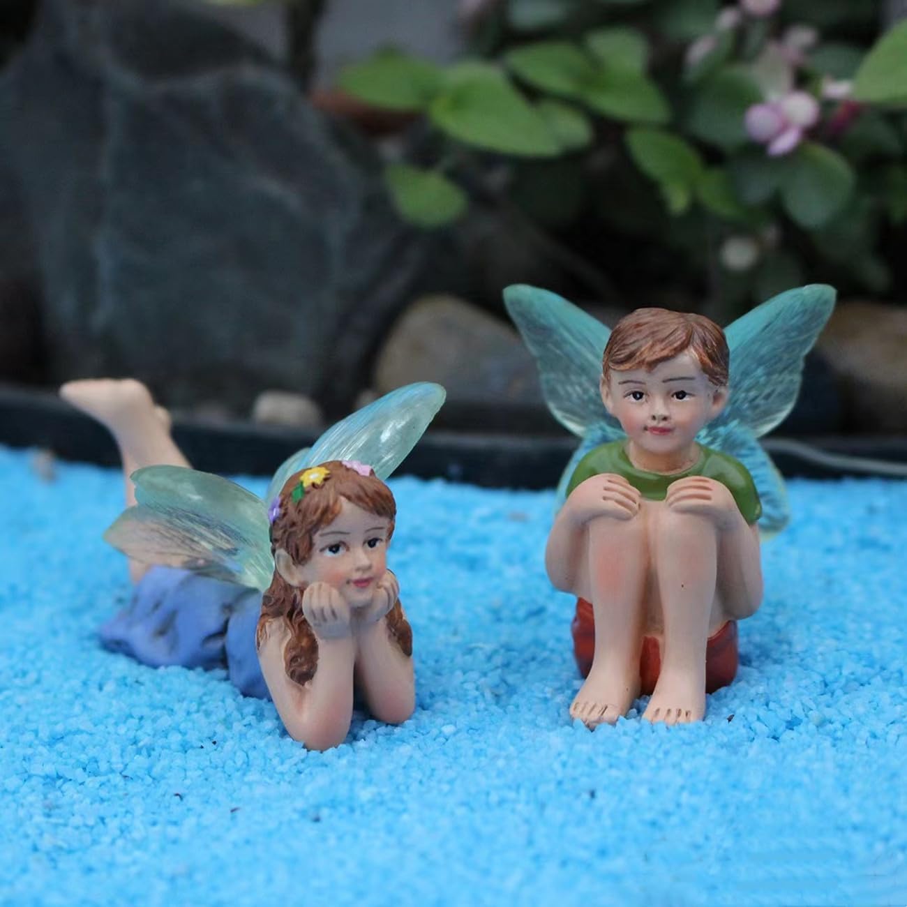 miniature girl and boy fairies